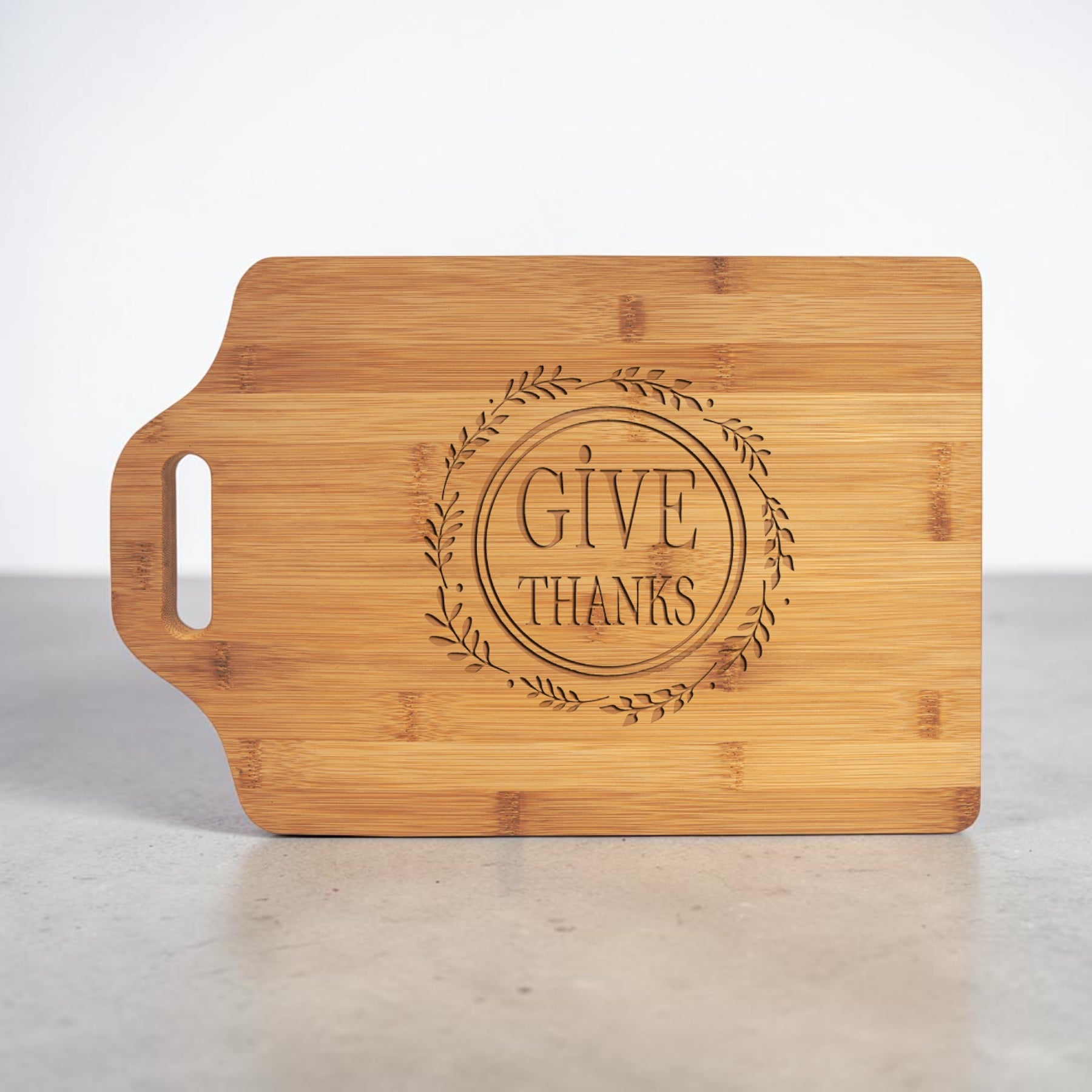 Bamboo Cutting Board with Handle 15”x10 1/4”