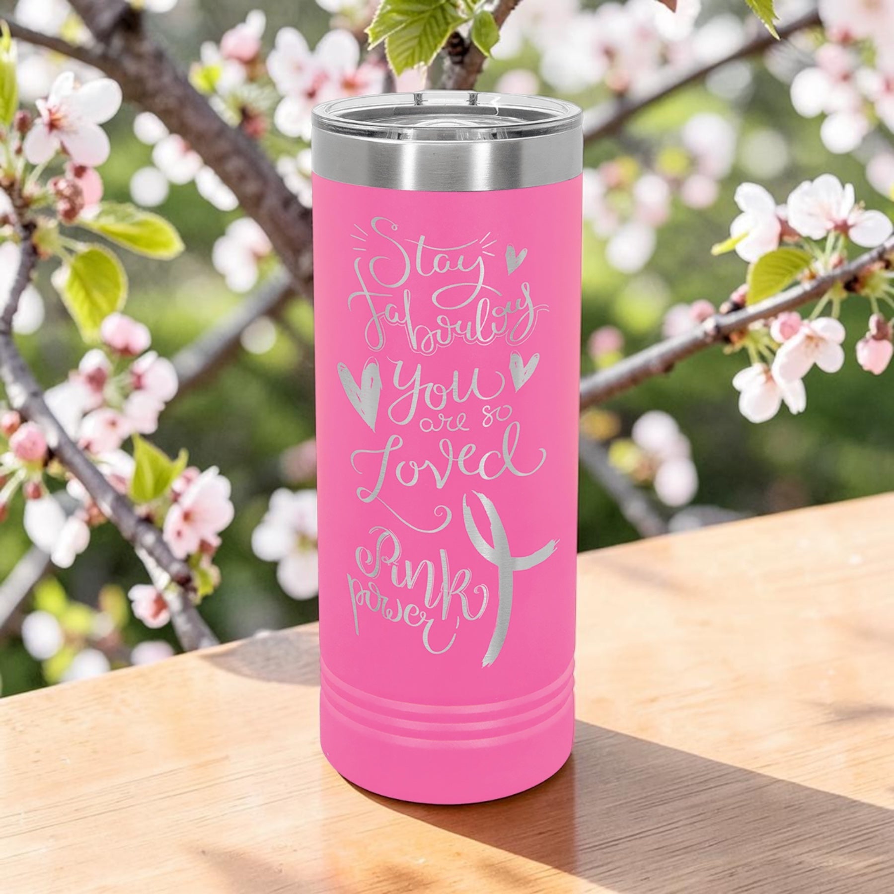 22oz Skinny Tumbler with Slider Lid